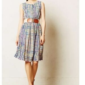 Anthropologie Plenty by Tracy Reese Abstract Print Sleeveless A-Line Dress City
